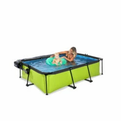 EXIT TOYS EXIT Lime Zwembad 220x150x65cm Met Filterpomp En Overkapping - Groen -NL Zwembad Verkoop exit lime zwembad 220x150x65cm met filterpomp en overkapping groen 8