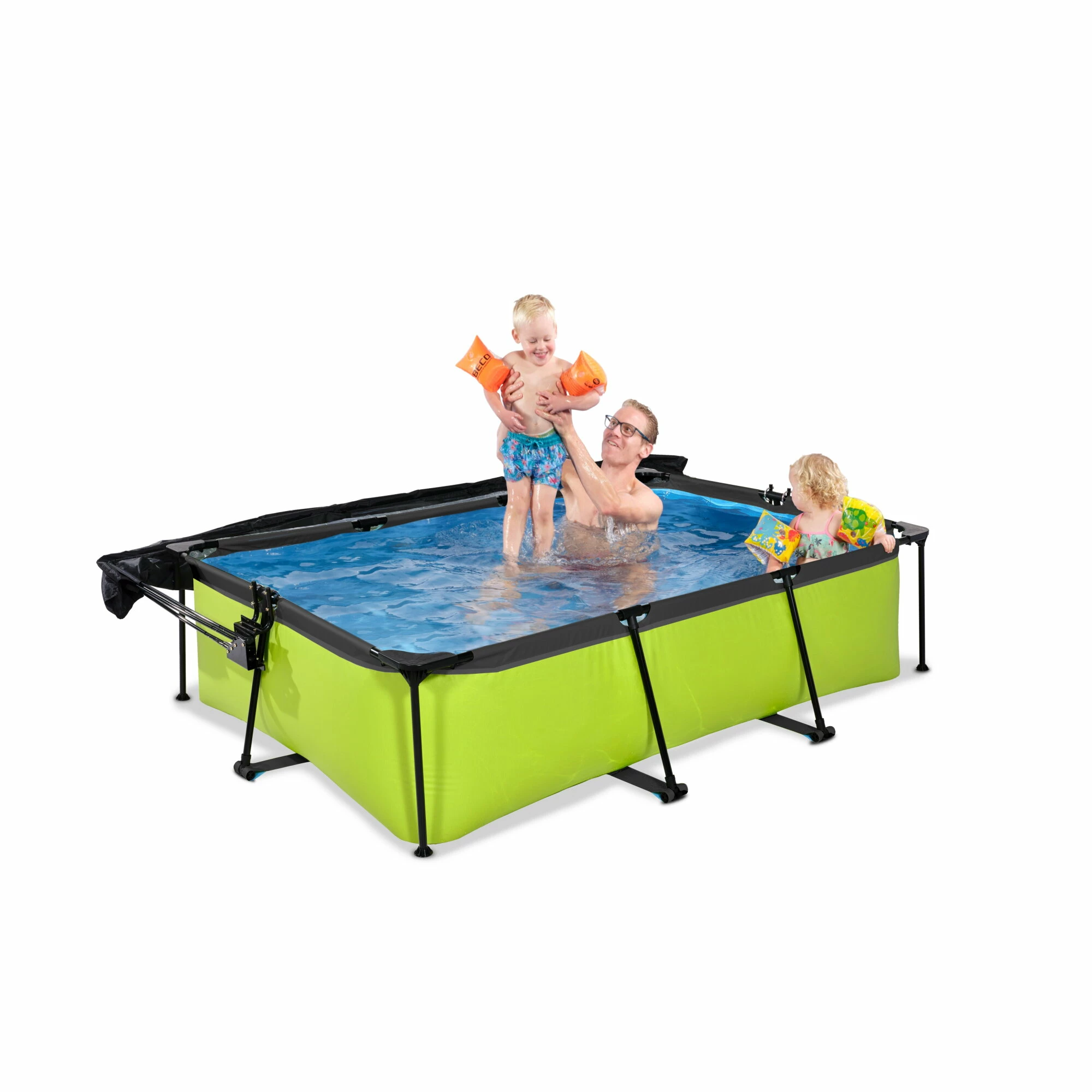 EXIT TOYS EXIT Lime Zwembad 220x150x65cm Met Filterpomp En Schaduwdoek - Groen 8 EXIT TOYS EXIT Lime Zwembad 220x150x65cm Met Filterpomp En Schaduwdoek - Groen - Afbeelding 8