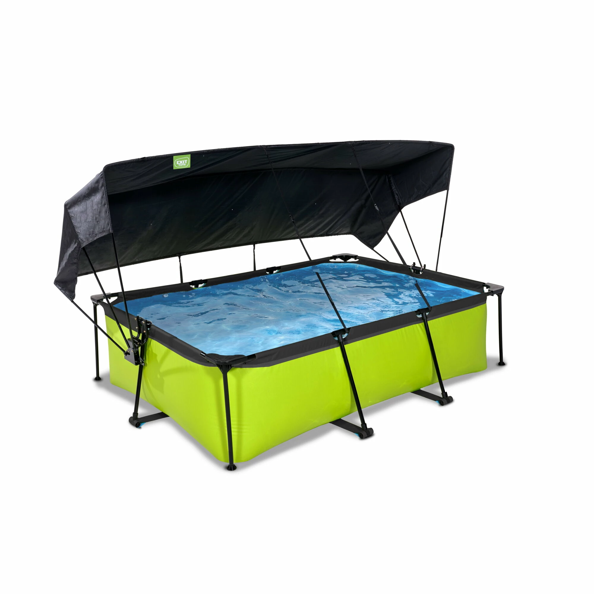 EXIT TOYS EXIT Lime Zwembad 220x150x65cm Met Filterpomp En Schaduwdoek - Groen 1 EXIT TOYS EXIT Lime Zwembad 220x150x65cm Met Filterpomp En Schaduwdoek - Groen