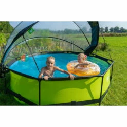 EXIT TOYS EXIT Lime Zwembad ø300x76cm Met Filterpomp En Overkapping - Groen -NL Zwembad Verkoop exit lime zwembad o300x76cm met filterpomp en overkapping groen 10