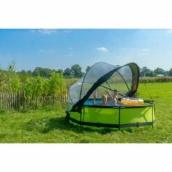 EXIT TOYS EXIT Lime Zwembad ø300x76cm Met Filterpomp En Overkapping - Groen -NL Zwembad Verkoop exit lime zwembad o300x76cm met filterpomp en overkapping groen 9