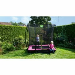 EXIT TOYS EXIT Silhouette Inground Trampoline 153x214cm Met Veiligheidsnet - Roze -NL Zwembad Verkoop exit silhouette inground trampoline 153x214cm met veiligheidsnet roze 9