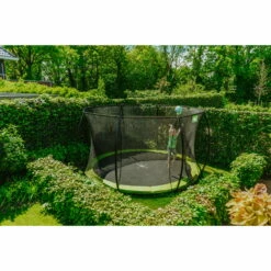 EXIT TOYS EXIT Silhouette Inground Trampoline ø427cm Met Veiligheidsnet - Groen -NL Zwembad Verkoop exit silhouette inground trampoline o427cm met veiligheidsnet groen 6