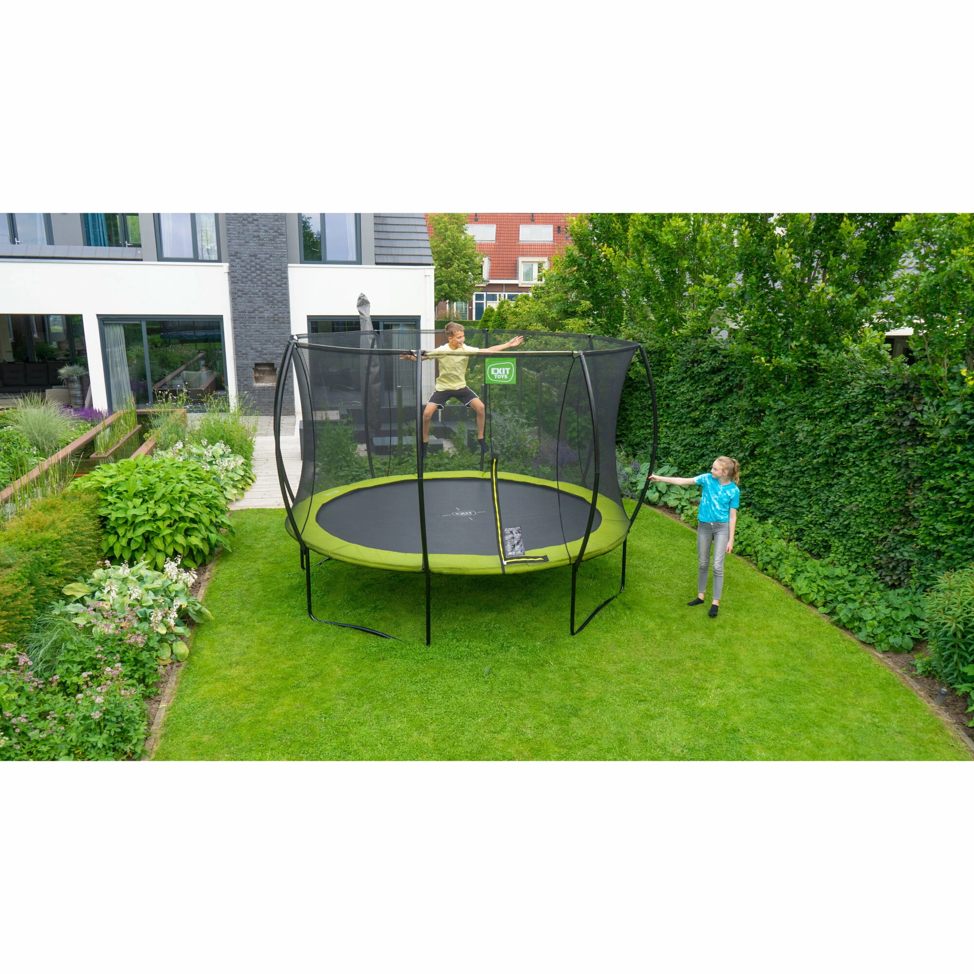 EXIT TOYS EXIT Silhouette Trampoline ø244cm - Groen 6 EXIT TOYS EXIT Silhouette Trampoline ø244cm - Groen - Afbeelding 6