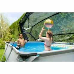 EXIT TOYS EXIT Soft Grey Zwembad 300x200x65cm Met Filterpomp En Overkapping - Grijs -NL Zwembad Verkoop exit soft grey zwembad 300x200x65cm met filterpomp en overkapping grijs 10