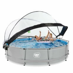 EXIT TOYS EXIT Soft Grey Zwembad ø360x76cm Met Filterpomp En Overkapping - Grijs -NL Zwembad Verkoop exit soft grey zwembad o360x76cm met filterpomp en overkapping grijs 5