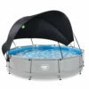 EXIT TOYS EXIT Soft Grey Zwembad ø360x76cm Met Filterpomp En Schaduwdoek - Grijs