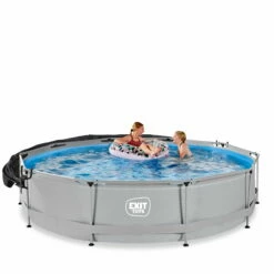 EXIT TOYS EXIT Soft Grey Zwembad ø360x76cm Met Filterpomp En Schaduwdoek - Grijs -NL Zwembad Verkoop exit soft grey zwembad o360x76cm met filterpomp en schaduwdoek grijs 7