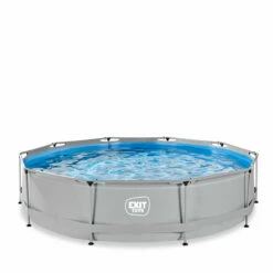 EXIT TOYS EXIT Soft Grey Zwembad ø360x76cm Met Filterpomp - Grijs