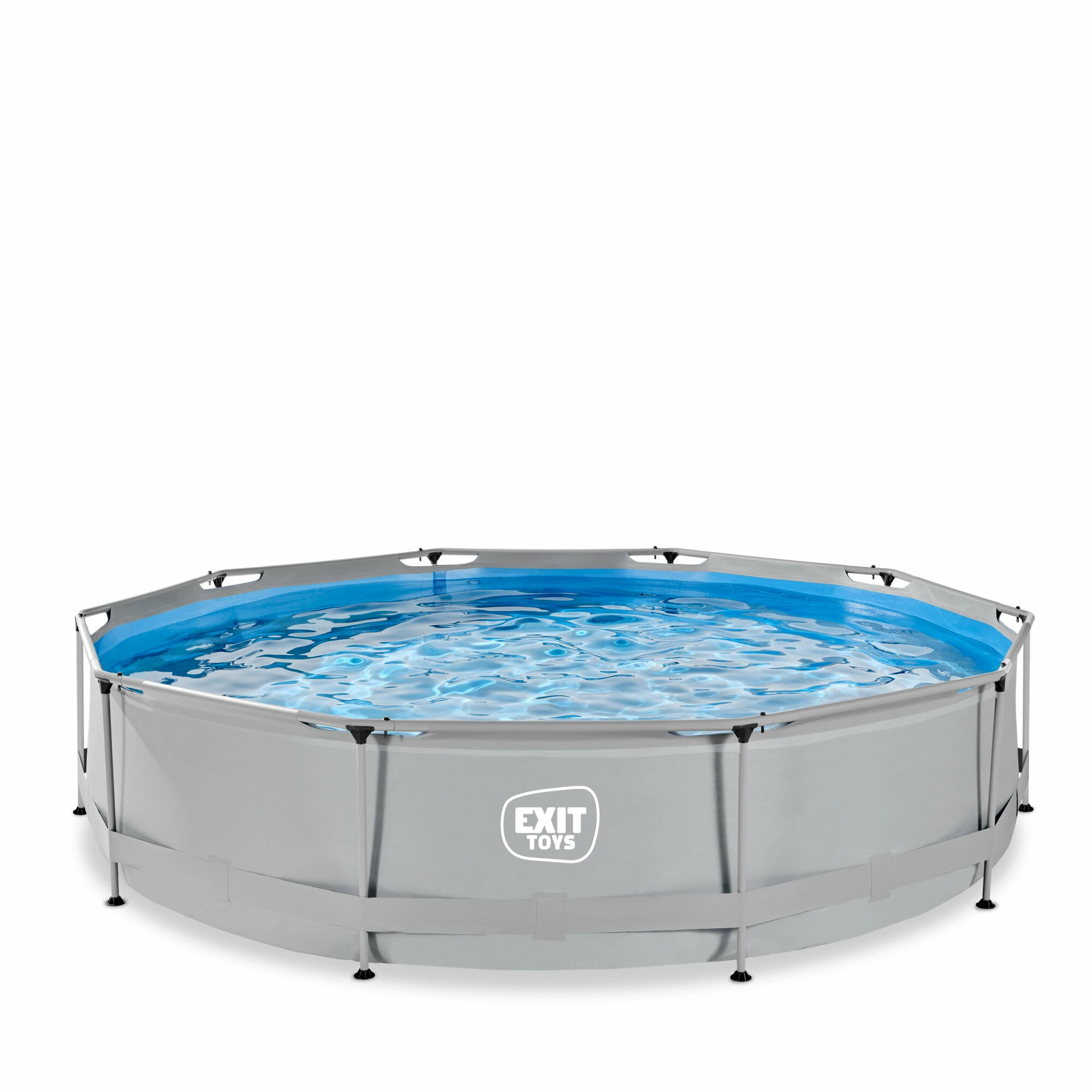 EXIT TOYS EXIT Soft Grey Zwembad ø360x76cm Met Filterpomp - Grijs 1 EXIT TOYS EXIT Soft Grey Zwembad ø360x76cm Met Filterpomp - Grijs