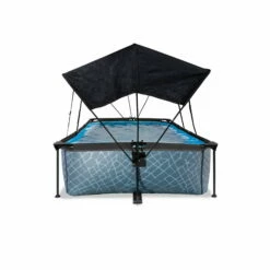 EXIT TOYS EXIT Stone Zwembad 220x150x65cm Met Filterpomp En Schaduwdoek - Grijs -NL Zwembad Verkoop exit stone zwembad 220x150x65cm met filterpomp en schaduwdoek grijs 2
