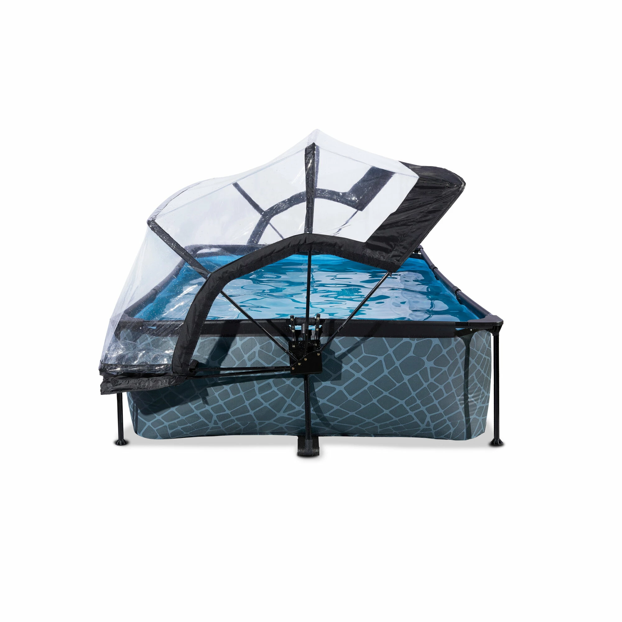 EXIT TOYS EXIT Stone Zwembad 300x200x65cm Met Filterpomp En Overkapping - Grijs 5 EXIT TOYS EXIT Stone Zwembad 300x200x65cm Met Filterpomp En Overkapping - Grijs - Afbeelding 5