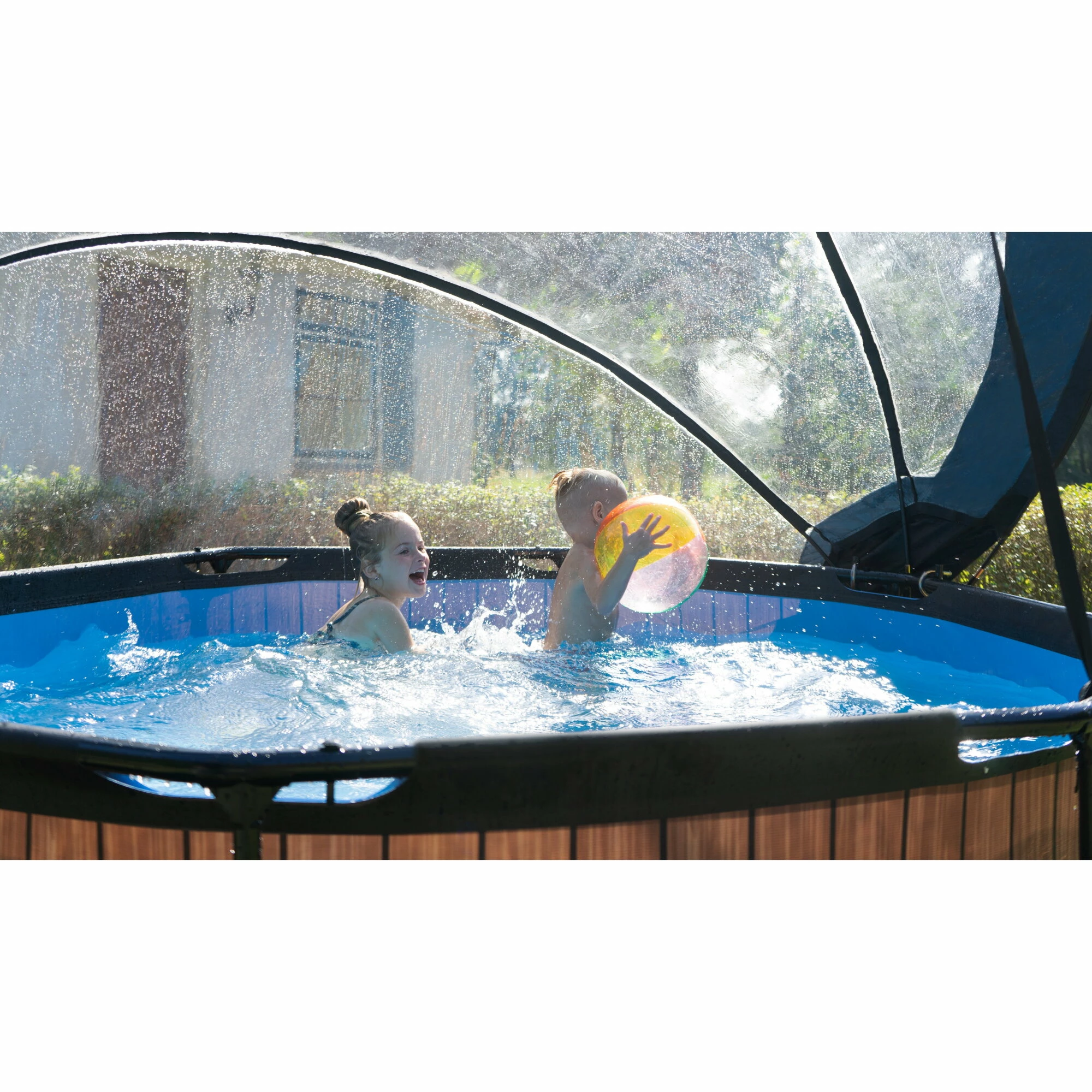 EXIT TOYS EXIT Stone Zwembad ø244x76cm Met Filterpomp En Overkapping - Grijs 10 EXIT TOYS EXIT Stone Zwembad ø244x76cm Met Filterpomp En Overkapping - Grijs - Afbeelding 10