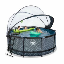 EXIT TOYS EXIT Stone Zwembad ø360x122cm Met Zandfilterpomp En Overkapping - Grijs -NL Zwembad Verkoop exit stone zwembad o360x122cm met zandfilterpomp en overkapping grijs 5