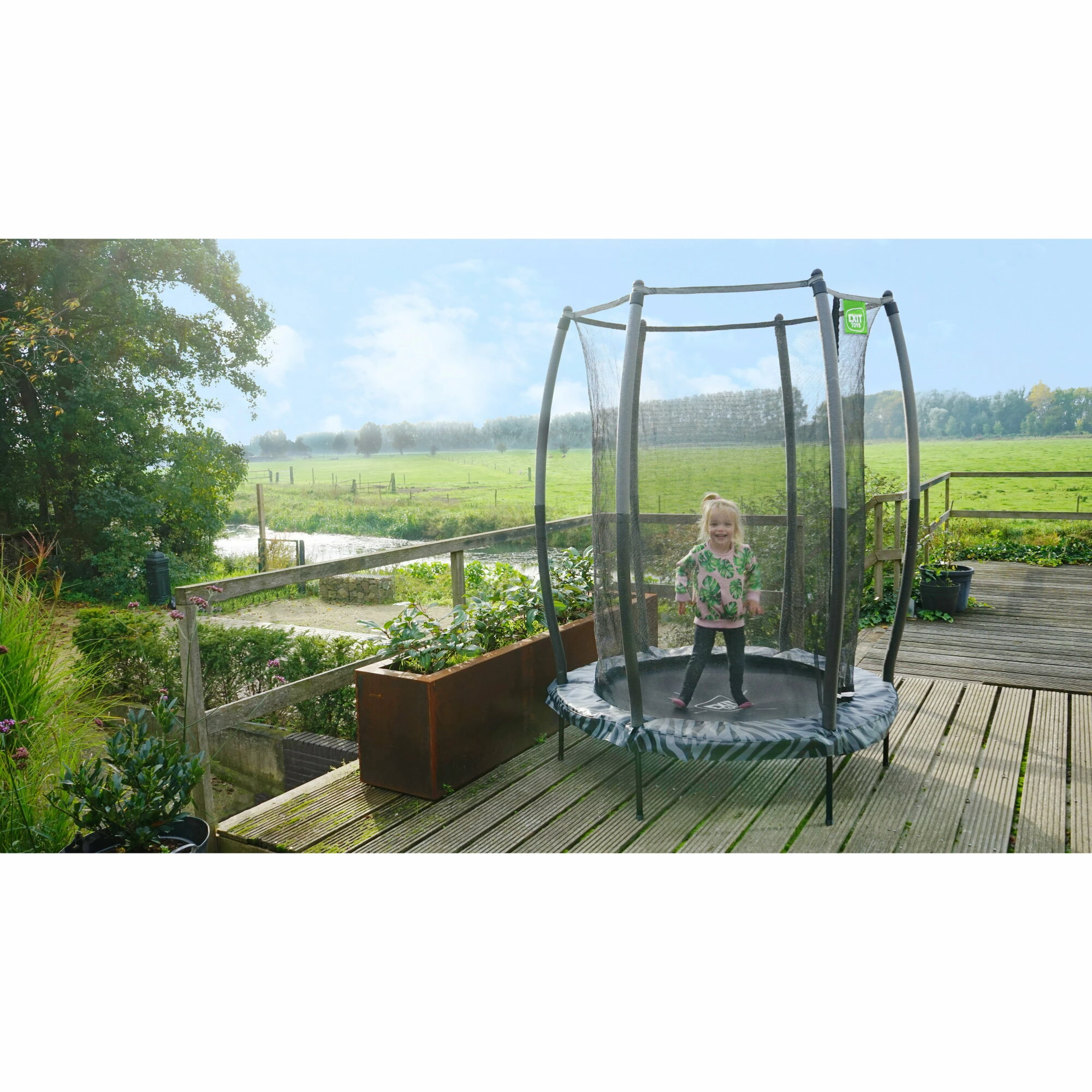 EXIT TOYS EXIT Tiggy Junior Trampoline Met Veiligheidsnet ø140cm - Zwart/grijs 7 EXIT TOYS EXIT Tiggy Junior Trampoline Met Veiligheidsnet ø140cm - Zwart/grijs - Afbeelding 7
