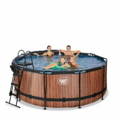 EXIT TOYS EXIT Wood Zwembad ø360x122cm Met Zandfilterpomp En Overkapping - Bruin -NL Zwembad Verkoop exit wood zwembad o360x122cm met zandfilterpomp en overkapping bruin 6